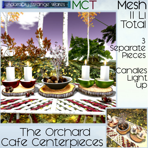 ~ASW~ The Orchard Cafe Centerpieces