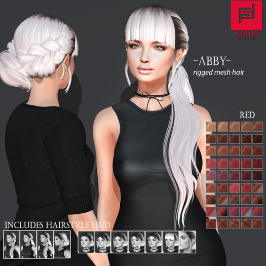 -FABIA- Mesh Hair   <Abby> Red