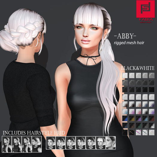 -FABIA- Mesh Hair   <Abby> Black&White