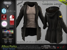 ALBUS BROWN Male Parka Jacket, with T- Shirt MESH - ADAM, AESTHETIC, SIGNATURE, SLINK, TMP, JAKE - FashionNatic