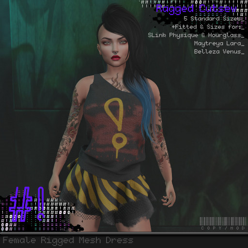 #hashbang! - Ragged Cutsew Dress - Hazard