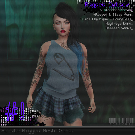 #hashbang! - Ragged Cutsew Dress - Safety