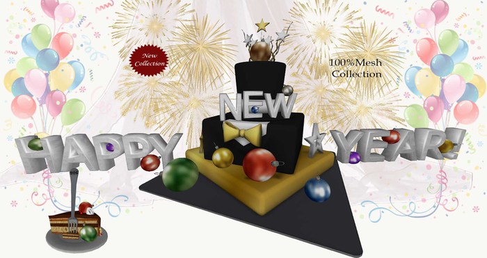 Mesh Happy New Year Cake v. 2