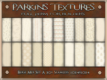 Parkins Textures - Beige Mix Set A - 20x Full Perm Seamless 1024x1024 - Fabric, Material, Gown, Pattern, Cloth