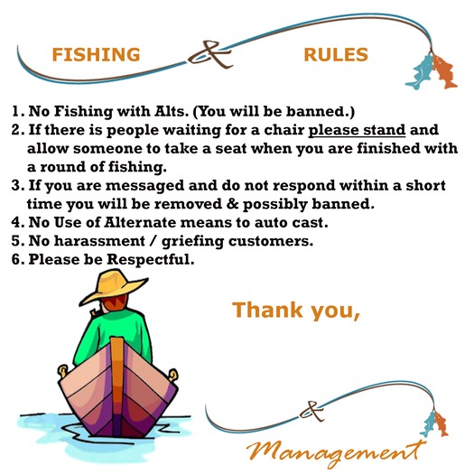 Fishing Rules Orange Boat