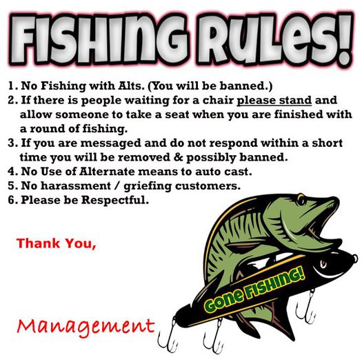 Fishing Rules White Green Fish