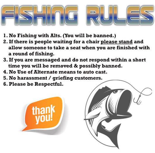 Fishing Rules Orange Blue