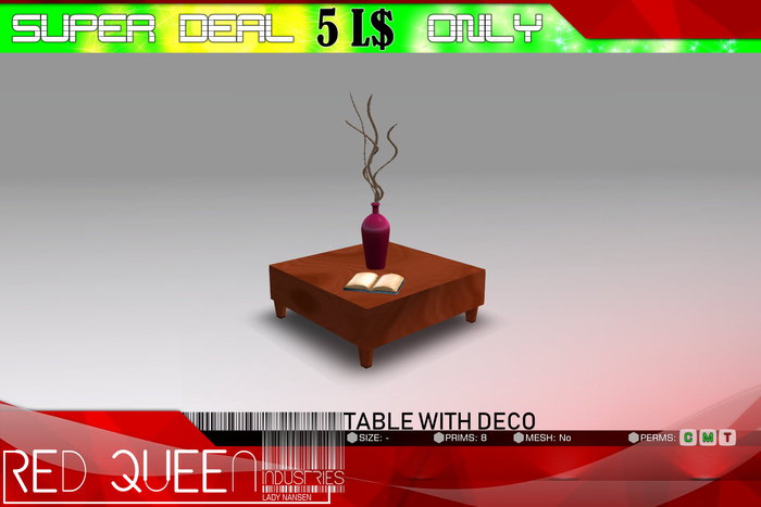 【ⓇⓆ】SUPER DEAL :: Table with deco