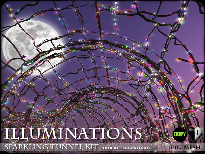 Heart - Illuminated Sparkling Tunnel - Colour Changing Lights