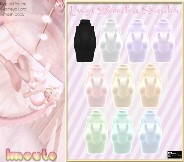 .Imouto. Usagi Sleeveless Sweater - Lemon