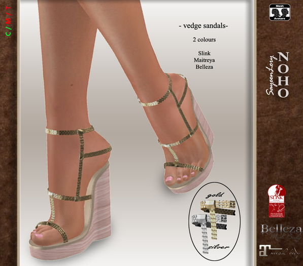[noho] Wedge Sandals #1  (box) rose