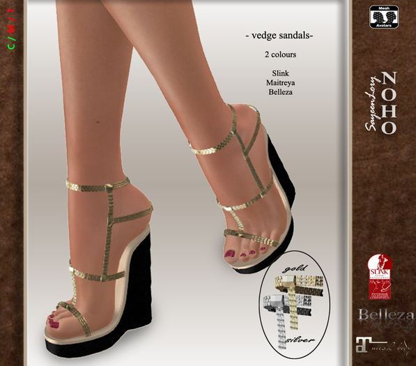 [noho] Wedge Sandals #1  (box) black