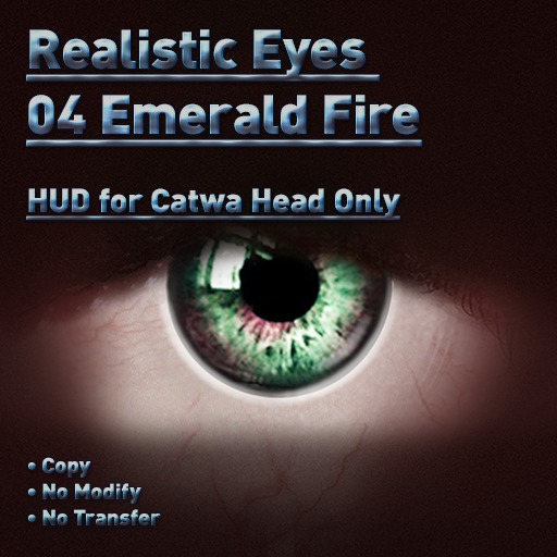 Realistic Eyes 04 Emerald Fire Catwa