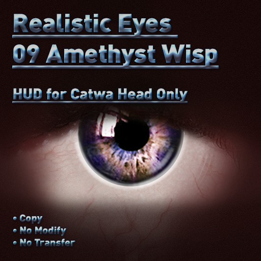 Realistic Eyes 09 Amethyst Wisp Catwa