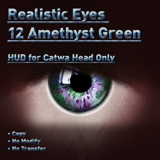 Realistic Eyes 12 Amethyst Green Catwa