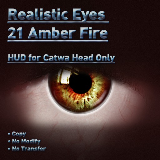 Realistic Eyes 21 Amber Fire Catwa