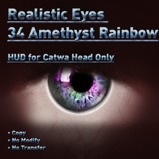 Realistic Eyes 34 Amethyst Rainbow Catwa