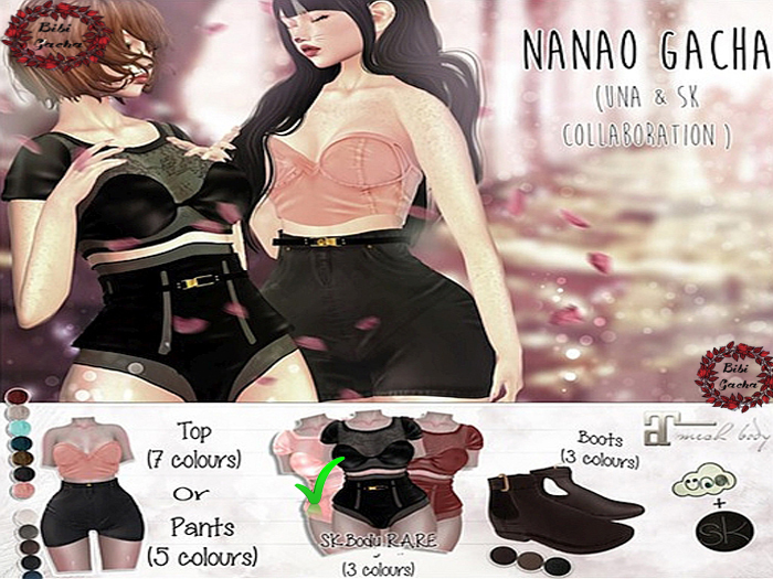 Bibi Gacha * BOX Sk.Lingerie Pink RARE Maitreya