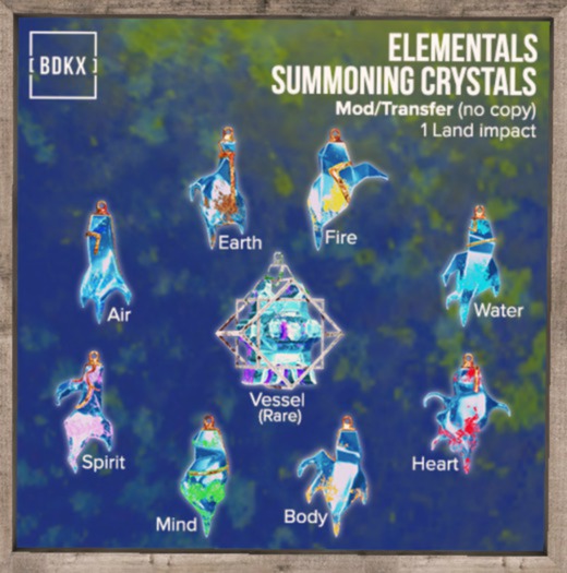 I[BDKX]I -//- Elementals - Summoning Crystal - Vessel. RARE