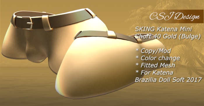 CSJ Katena Doll Short 40 w/bulge (Gold)
