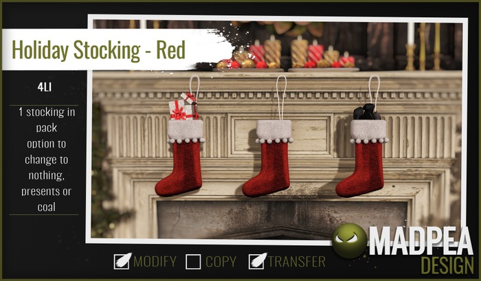 MadPea Holiday Stocking - Red