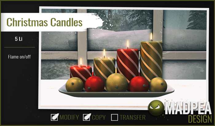 MadPea Christmas Candles