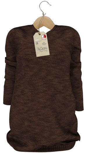 J.H.C *Iveta* Knit Sweater FOR MESHBODY (BROWN)