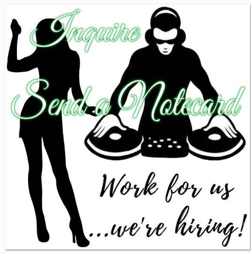 Hiring Hosts and Hostesses Djs Green Black