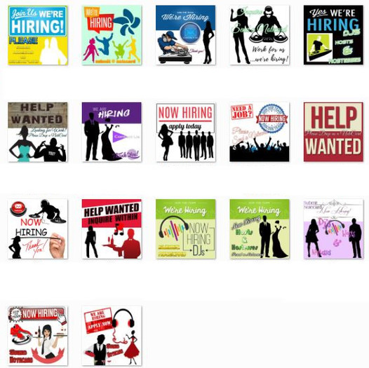 Hiring FatPack 17 Signs