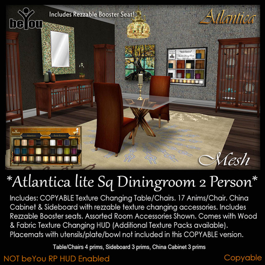beYou Atlantica Rd 4 Person Interactive Diningroom Set