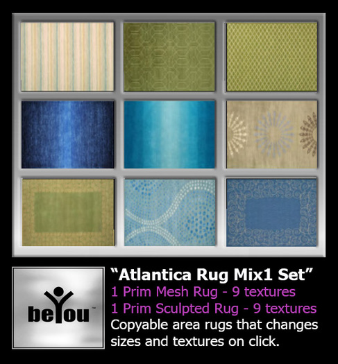 beYou Atlantica Rug Mix1 Set