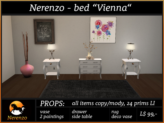 Nerenzo bed "Vienna" - decoration