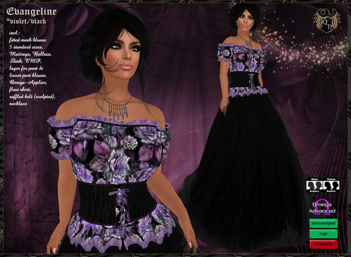 Evangeline *violet/black (incl. Omega)