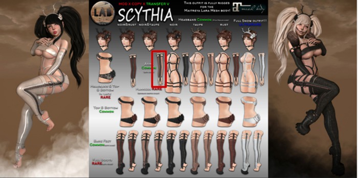 [LAB737] Scythia Arms (noir&taupe)