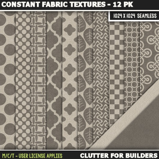 Clutter - Constant Fabric Textures - 12PK