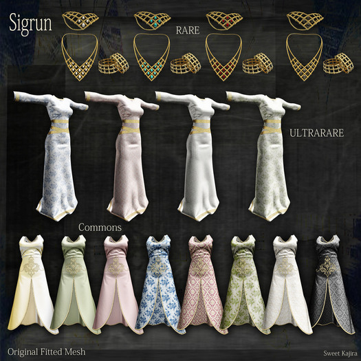 *Sweet Kajira*Sigrun Vest Blue Damasc (BOX)