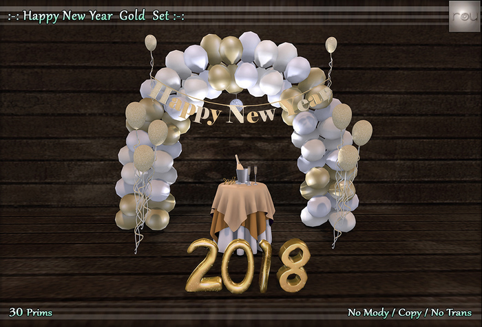 :-: Happy New Year 2018 Gold/White BOX :-: {wear&touch}