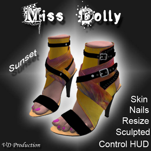 *Dolly* Sunset Boxed High Heels Shoes