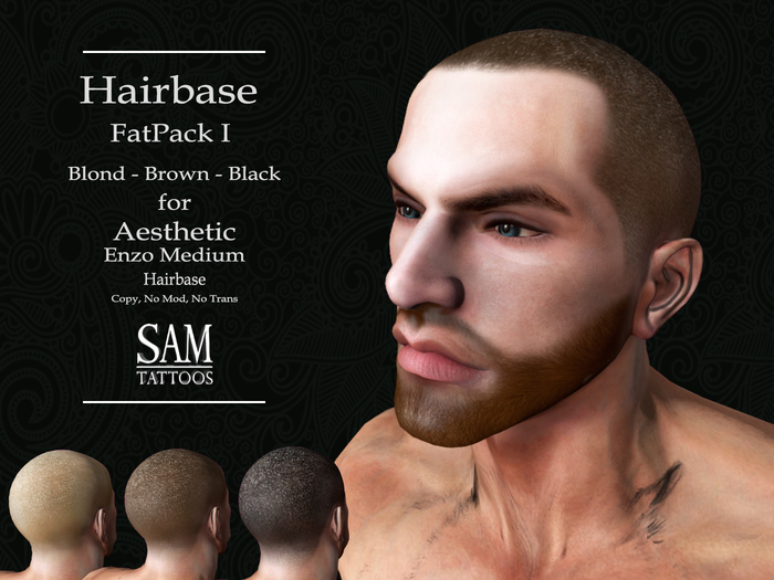 [SAM TATTOOS] HAIRBASE ENZO MEDIUM FATPACK I