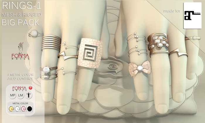 [FORMANAILS] Accessories - for Maitreya Bento - Rings 1