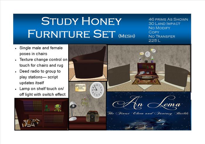 Study Honey Furniture Set