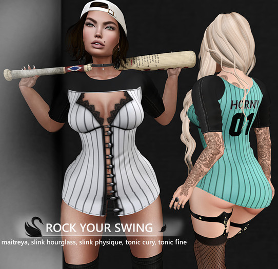 ! Black Swan ! ROCK YOUR SWING - mint - HORNY