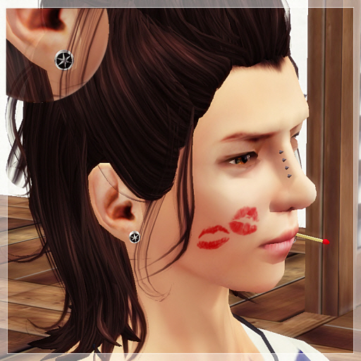 accessory bone A:B earring ??? star