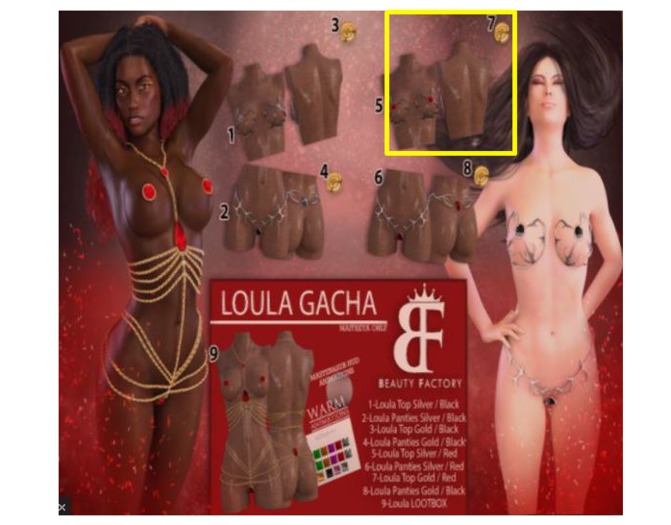 .BF. Loula Top Gold/Red