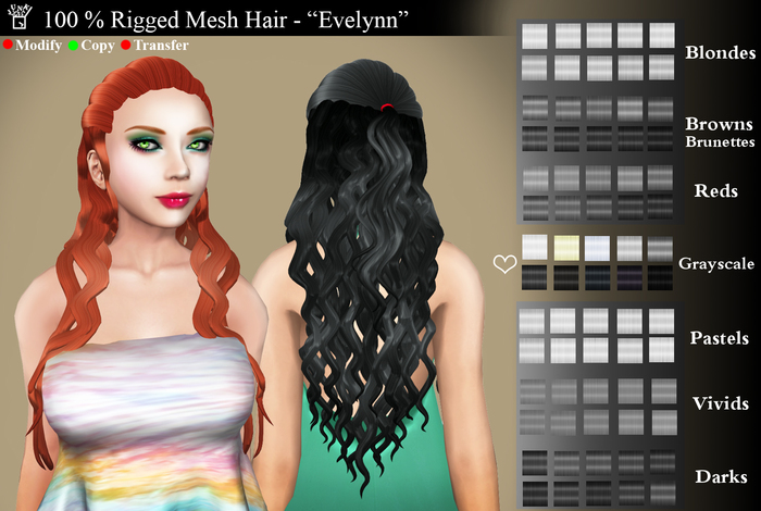 Junk.In.The.Box - HAIR - Evelynn (Grayscale)