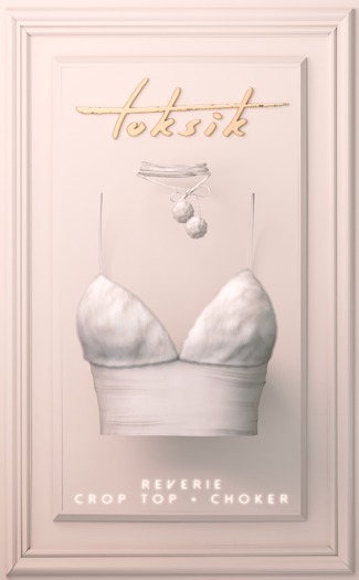 toksik - Reverie Crop Top + Choker (White)