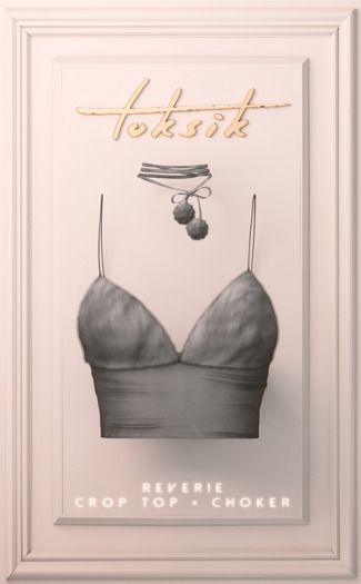 toksik - Reverie Crop Top + Choker (Grey)