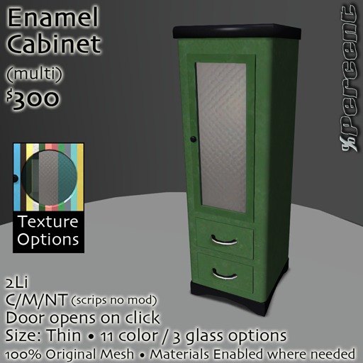 %Enamel Cabinet (thin/multi) *MESH* Delivery Box