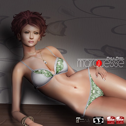 [Marquesse] Amanda Lingerie Green