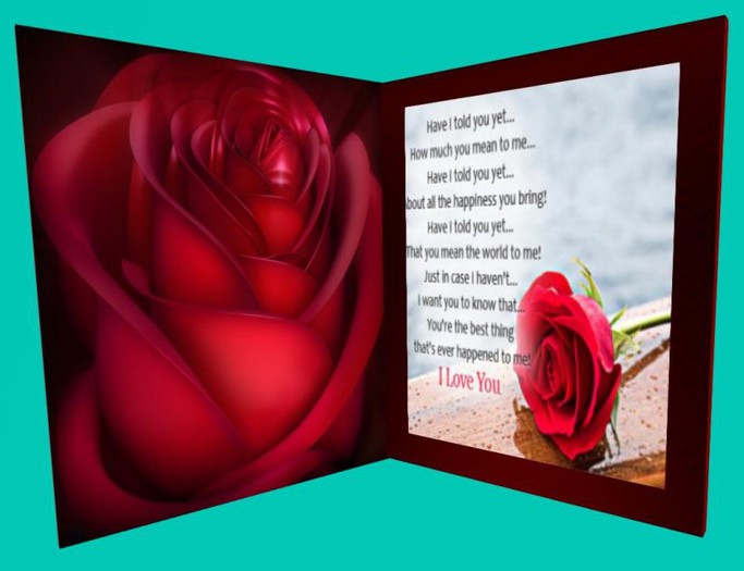 Valentine Card Red Rose